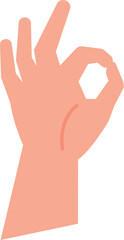 Fototapeta premium Ok gesture icon. Positive communication color symbol