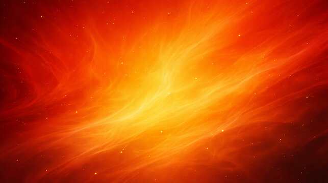 Fiery Abstract Background with Glowing Embers and Intense Orange Heat Waves for Energy, Power, and Cosmic Nebula Concepts
