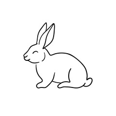 Cute vector bunny doodle
