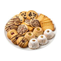 Fototapeta premium Assorted Cookies and Sweets Plate for Ramadan Eid Celebration
