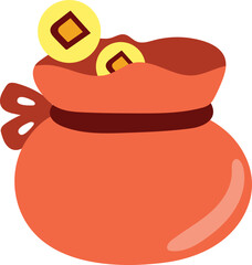 Chinese New Year Lucky Money Bag Illustration