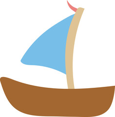 Toy Sailboat Illustration