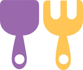 Kids Toy Shovel and Rake Illustration