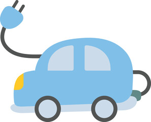 Electric Car Illustration 