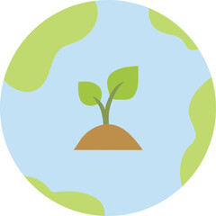 Seedling on Earth Illustration for Sustainable Growth