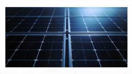 Solar panels in closeup view