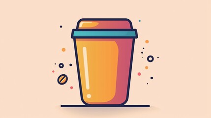 Colorful Takeaway Coffee Cup
