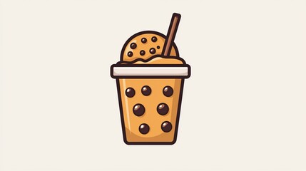 Cookie Bubble Tea Graphic