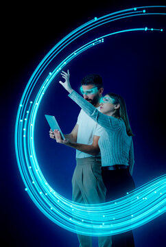 3D smart interface users in data vortex display