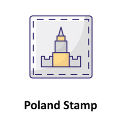 Obraz premium Poland Stamp Vector Icon which can easily modify or edit