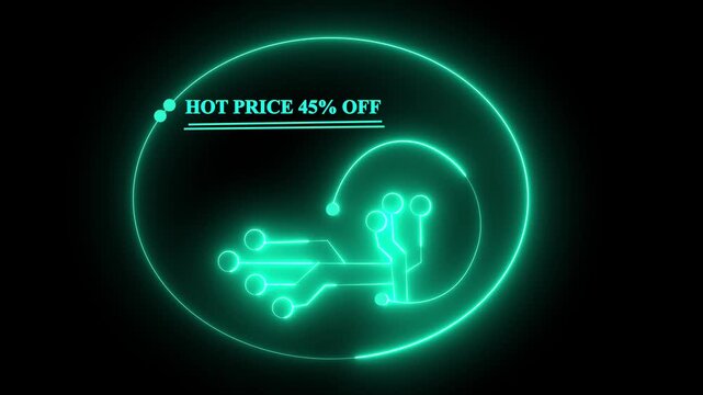 Hot sale promotion with super offers up to 45 off on a red background. motion graphic offer percent promotion..