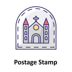 Fototapeta premium Postage Stamp Vector Icon which can easily modify or edit