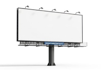 Obraz premium Large Outdoor Billboard With Blank White Space For Advertising Isolated White Background