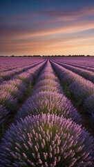 lavender field at sunset