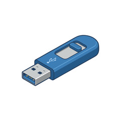 vector flash drive with white background
