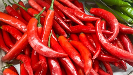red hot chili pepper at local market