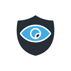 eye protection icons minimalist flat style design, eye protection Vector illustration on white background