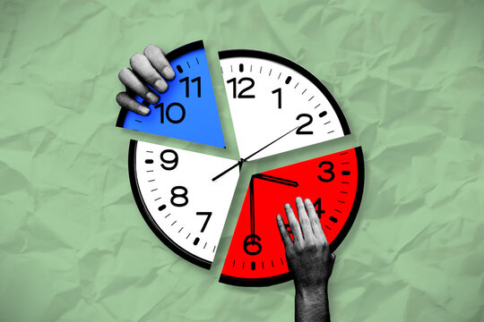 Uhr wird von H&auml;nden geteilt