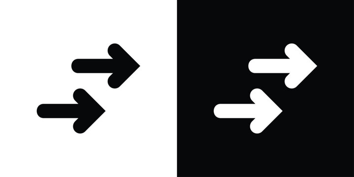 Follow Arrow Icon Sheet Black And White