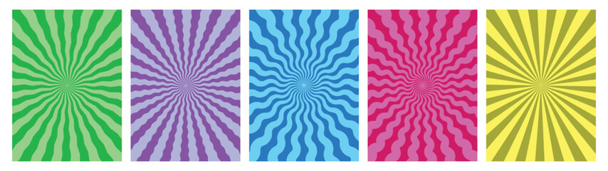 Abstract Spiral Swirl fluid Patterns. Funky wave illustration. Psychedelic Geometric Twirl Vector Background.