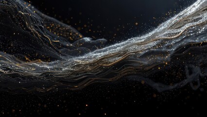 Fototapeta premium Abstract Swirling Dark Nebula with Cosmic Dust and Stars.