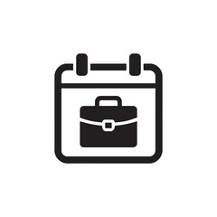 Obraz premium Work Schedule Calendar Briefcase Vector Icon