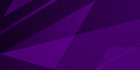 Obraz premium Abstract dark purple overlap triangle pattern background. Futuristic overlap shapes pattern element concept banner design.