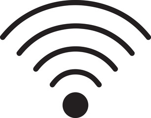 Wireless internet wifi signal connection symbol