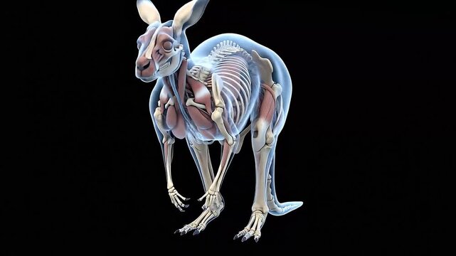 Detailed Anatomical View of a Cytoskeletal Structure in a Running Animal