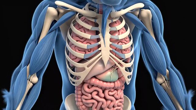 Anatomical Illustration of a Human-Monkey Hybrid Animal