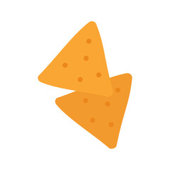 Crunchy tortilla chips illustration. Flat vector snack design for Mexican food and cuisine themes