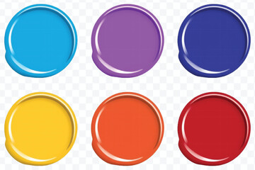 realistic liquid paint brushstroke in round style isolated on transparent background