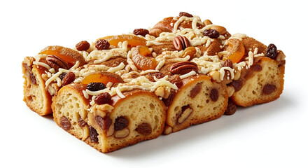 Modern Mexican Capirotada Isolated on White