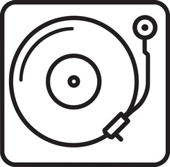 Vinyl record player turntable for music playback