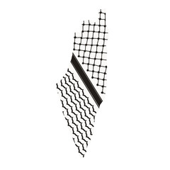 Palestine map keffiyeh © Humairoh