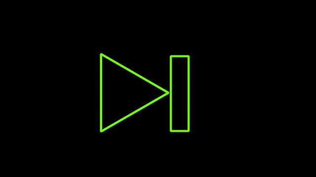 Video elements stop, pause, start, video reverse, video skip icons animations