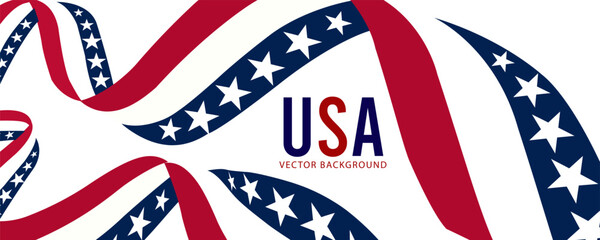 usa patriotic vector background with american flag design