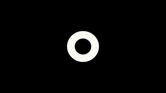 Looping circle burst animation, single and triple ring motion, shiny line blast effect, transparent background with alpha channel, black background video, 4k circle accent element.