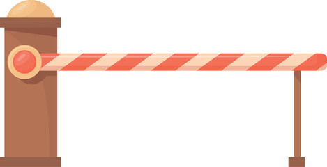 Car barrier cartoon icon. Boom bar post gate © ssstocker
