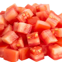 Fresh diced tomatoes for healthy eating and culinary delights