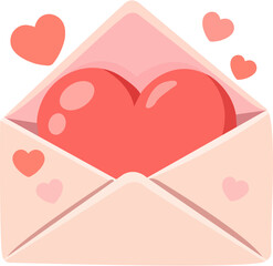 valentine card with hearts