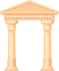 Naklejka premium Greek column gate. Old classic pillar construction