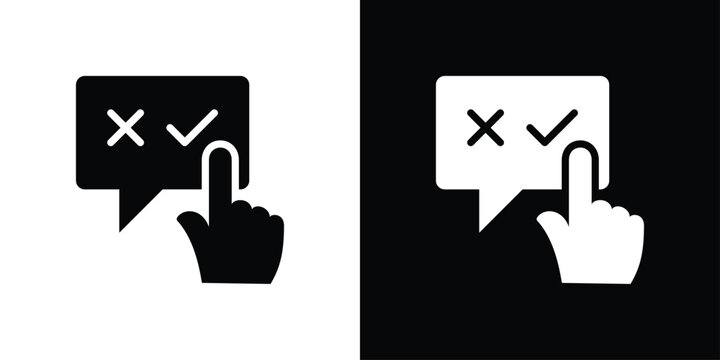 Vote Icon Sheet Black And White