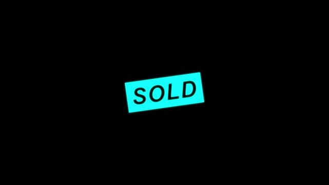 Sold Text Stamp Animation