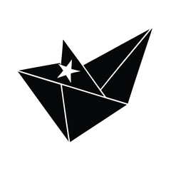 vietnam flag origami paper style