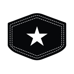 vietnam flag fabric patch design