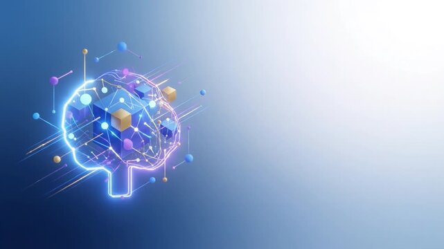 Artificial intelligence digital brain neural network machine learning data technology innovation futuristic brain technology data network digital light glow neon brain digital mind cyber abstract