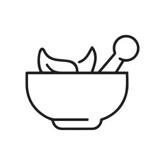 Homeopathy concept line icon. Herbs, alternative therapy, seasoning. Medicine concept. Vector illustration can be used for topics like healthcare, pharmacy, cooking