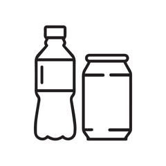 Drinks, soda, linear icon. Line with editable stroke

