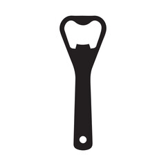 Bottle opener icon isolated on transparent background. Flat design. Vector Illustration
